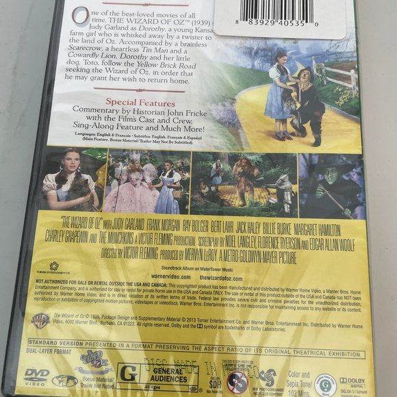 The Wizard of Oz (DVD, 2014, 75th Anniversary) New - Picture 2 of 3